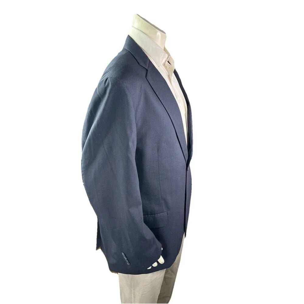 Joseph Abboud Marzotto Super 120’s Sport Coat Mens 50R Navy Italian Wool Blazer